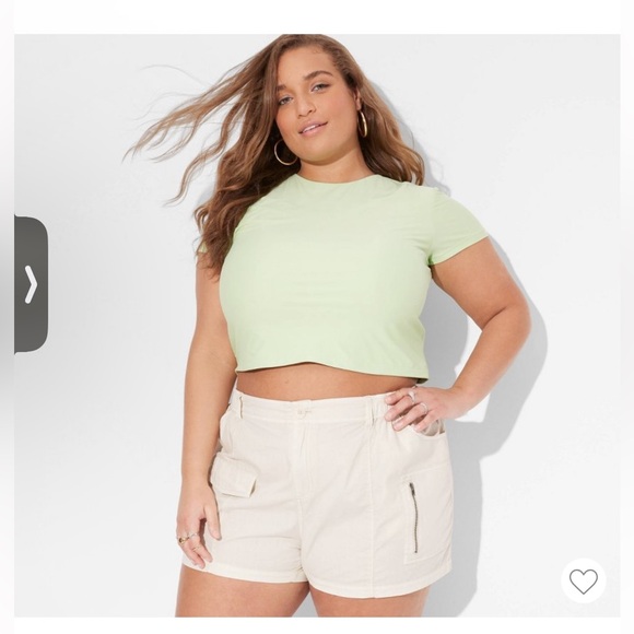 NWT Women's Mid-Rise Pull-On Camp Shorts - Wild Fable™ Off-White Target XL - Picture 1 of 3